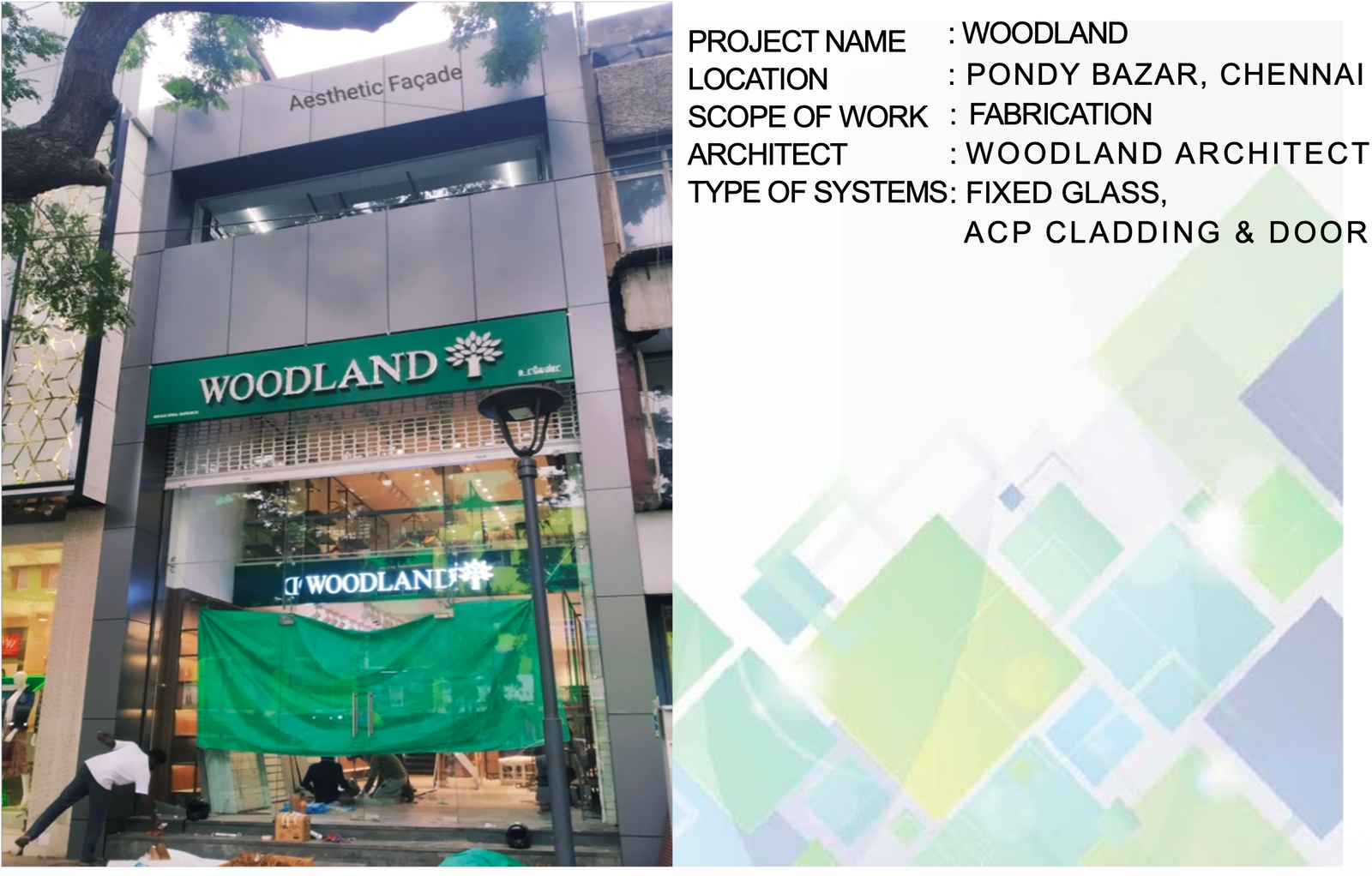 Woodland facade project at Pondy Bazaar Chennai